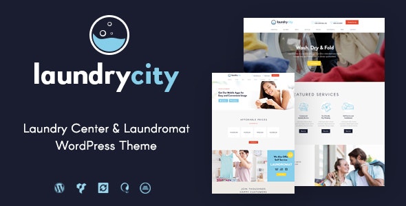 Laundry City Dry Cleaning Services WordPress Theme Makaz