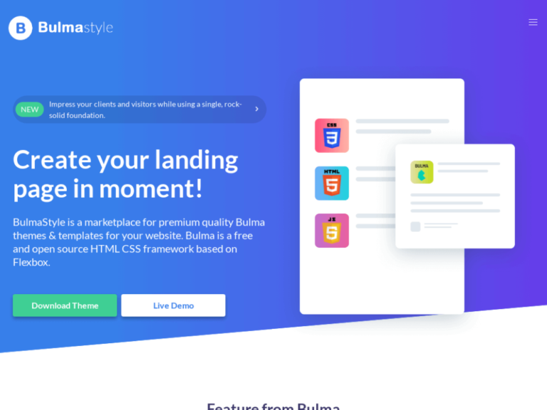BulmaStyle – Landspeed HTML Template with CSS, SCSS & JS – makaz