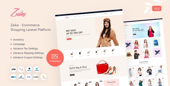 Zaika – Ecommerce Shopping Laravel Platform – makaz